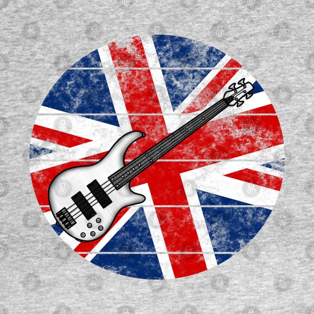 Bass Guitar UK Flag Britain Bassist British Musician by doodlerob